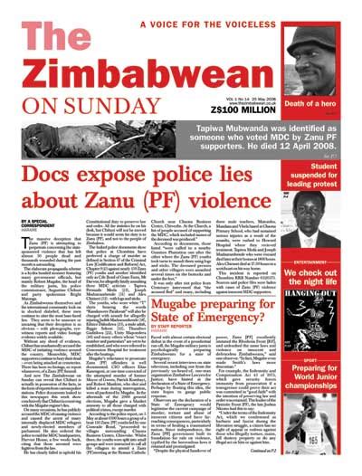 Zimbabwe: newspaper attacked - Index on Censorship Index on Censorship