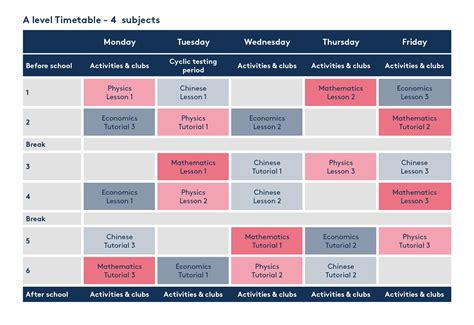 Sample Timetable I King's College Online