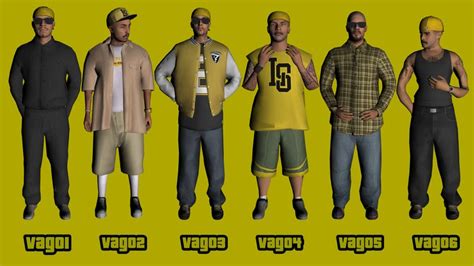 GTA San Andreas LOS VAGOS Skins from GTA 5 for GTA SA Mod - GTAinside.com