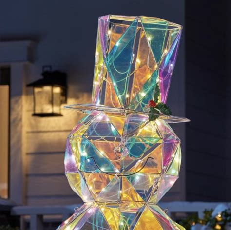 Christmas Sparkle Angular Iridescent Snowman in White | Home Depot Is Selling a Gorgeous ...