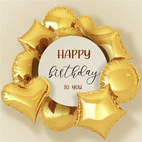 Free Happy Birthday Image With Golden Balloons Birthdayimg | The Best ...