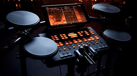 Premium AI Image | A photo of a hightech electronic drum pad setup