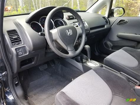 Black Interior 2007 Honda Fit Standard Fit Model Photo #120309776 ...