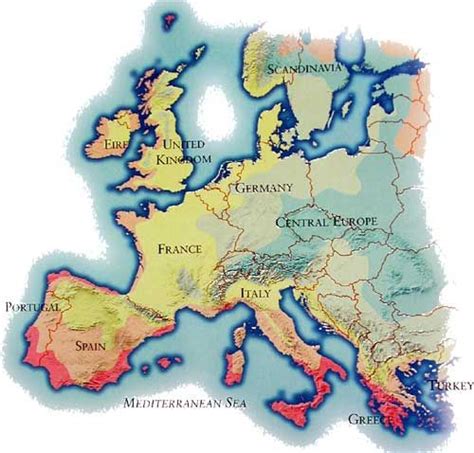 USDA Plant Hardiness Zone Map - TopTropicals.com Applied to Europe. It's interesting to ...