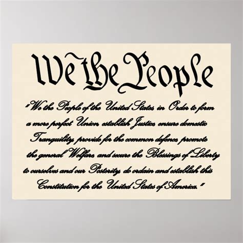 United States Preamble Poster | Zazzle.com