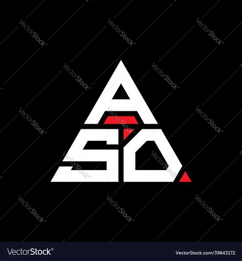 Aso triangle letter logo design Royalty Free Vector Image