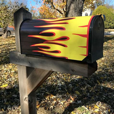 Flames Mailbox Wrap Mailbox Cover Available in Four Color - Etsy