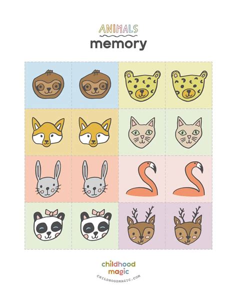 Animal Memory Game - Childhood Magic