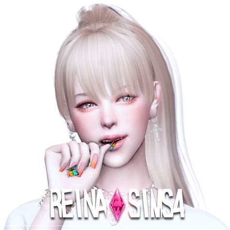 REINA_TS4_CHERRY HAIR | Cherry hair, Sims four, Vanilla latte