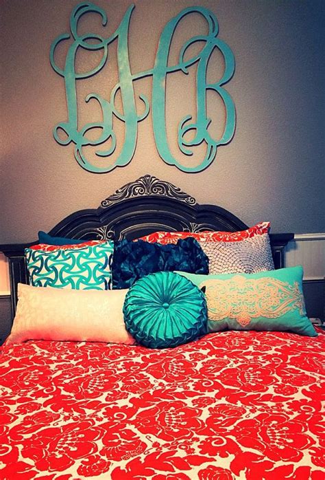 Painted XL Size Wooden Monogram Wood Monogram Wall Decor - Etsy in 2024 | Monogram above bed ...