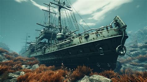 Premium AI Image | An image of a desolate haunted shipwreck