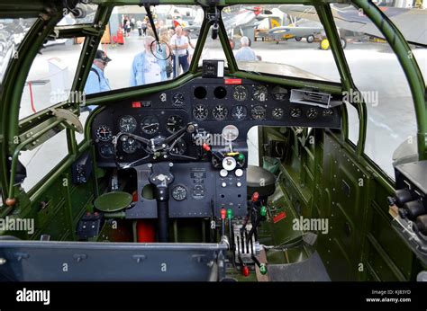 Bristol Blenheim IV cockpit, Duxford, UK Stock Photo - Alamy