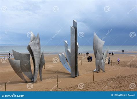 Omaha Beach Memorial Sculpture In Saint-Laurent-sur-Mer Normandy France ...