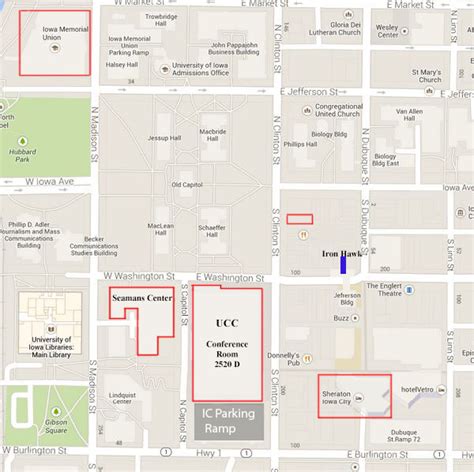 Iowa City Downtown Map | 2013 Big Ten Engineering IT Centers Conference