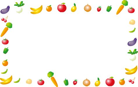 Fruit And Vegetables Border Clipart