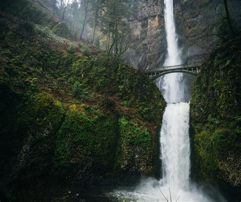 Waterfall flowing through rocky ravine · Free Stock Photo