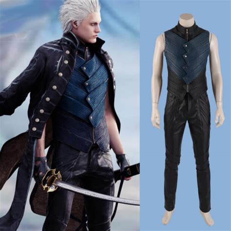 DMC 5 Vergil Cosplay Costume Devil May Cry Jacket | WISHINY