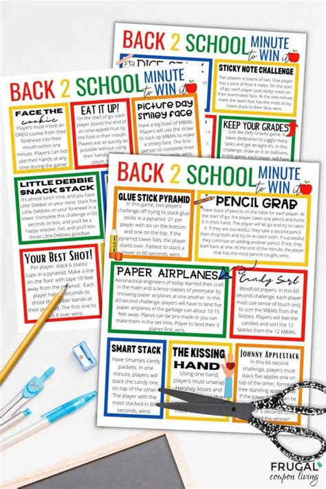 18 Fun Back to School Games to Play - Minute to Win it Style!