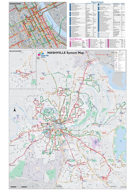 🗺Nashville MTA Offline Map in PDF