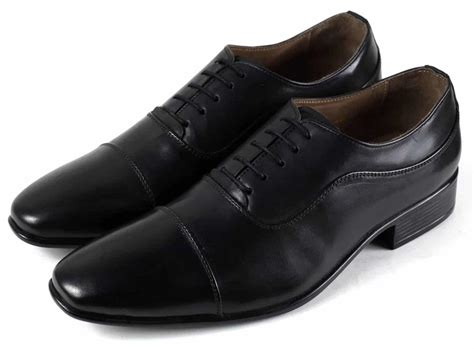 Cobblestone Classic Oxfords - Formal Full Grain Leather Oxford Shoes for Men - Black ...