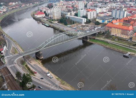 Bridge over the river Elbe stock photo. Image of downtown - 19079576