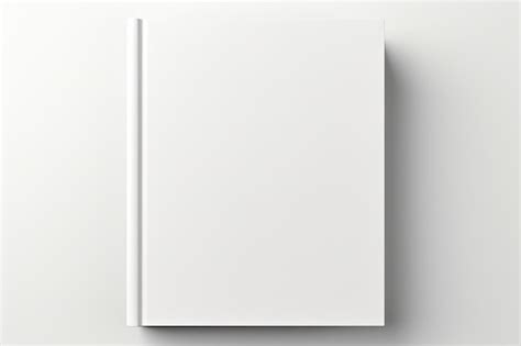 Premium AI Image | white book template close up on white background