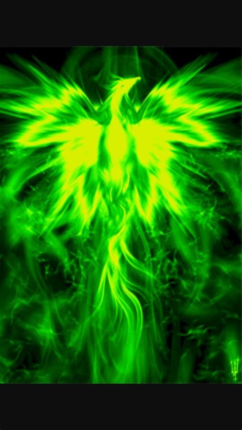 Green flame phoenix | Phoenix images, Phoenix art, Phoenix artwork