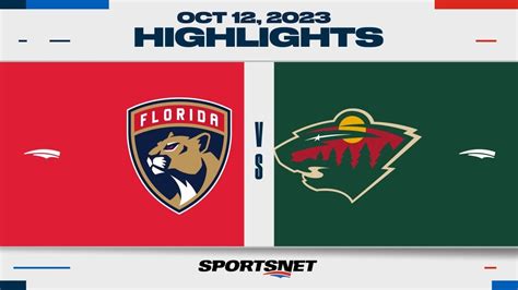 NHL Highlights | Panthers vs. Wild - October 12, 2023 - YouTube