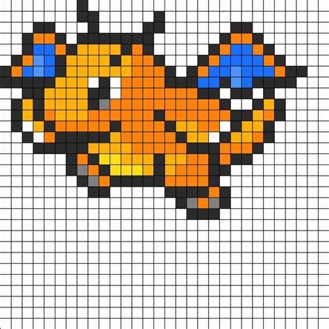 Dragonite Evolución de Dragonair | Pokemon bead, Pokemon cross stitch, Pixel art pokemon