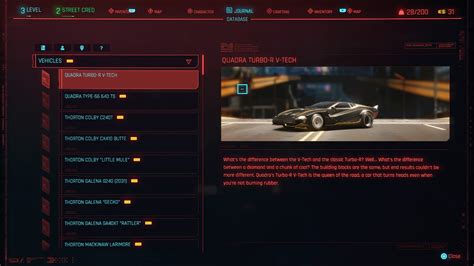 Cyberpunk 2077 Vehicles List - All Vehicles, Details