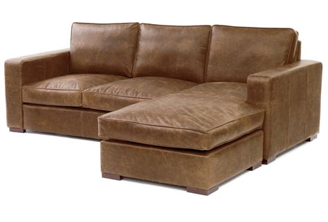 Battersea Chaise End Large Leather Corner Sofa from Old Boot Sofas