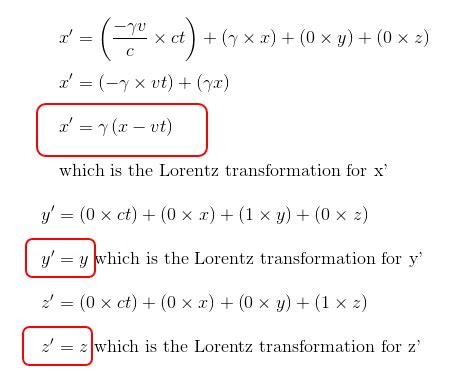 Einstein Relatively Easy - The Lorentz transformations Part IV - Lorentz transformation matrix