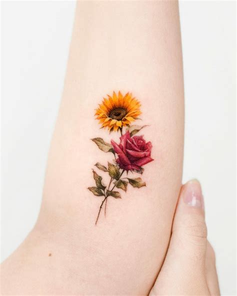 101 Best Sunflower And Roses Tattoo Ideas That Will Blow Your Mind!