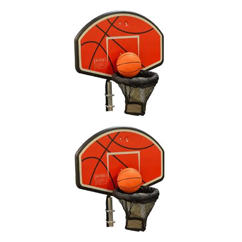 JumpKing Trampoline Basketball Hoop w/ mount and Inflatable Basketball (2 Pack) - Walmart.com