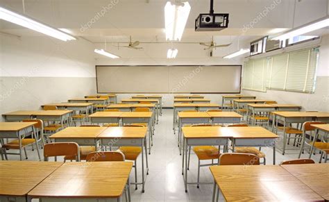 Empty big classroom at school — Stock Photo © cozyta #5822992