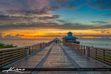 Juno Beach Pier Sunrise at Beach | HDR Photography by Captain Kimo