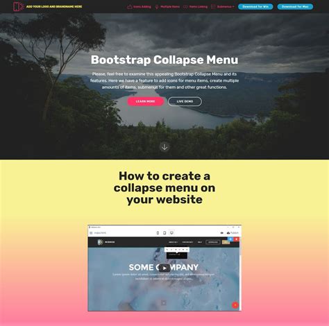 Bootstrap Hamburger Menu