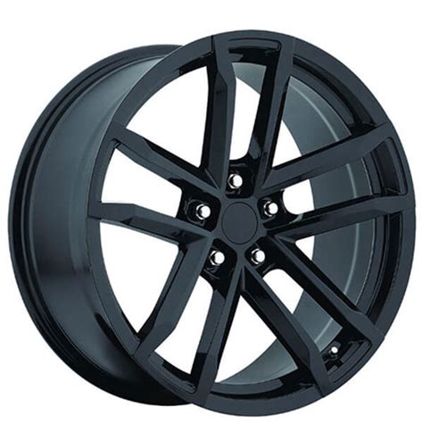 20" Staggered Chevy Camaro ZL1 Wheels FR 41 Gloss Black OEM Replica ...