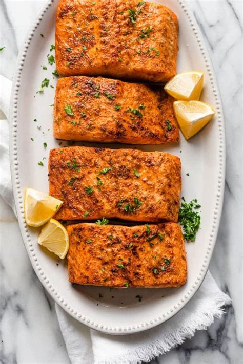 Air Fryer Salmon {UNDER 10 MINS} | FeelGoodFoodie