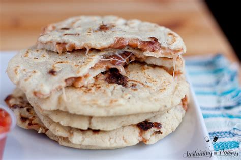 Recipe: Bean and Cheese Pupusas + Meal Plan Monday Week 7 - Sustaining the Powers