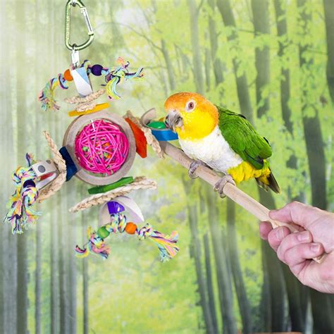 BIRDS LOVE | Bird Toy Paper Rope, Cotton Rope, Vine Ball Stuffed w Confetti, Woven Grass ...