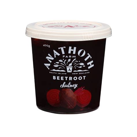 Top New Zealand Anathoth Farm Beetroot Chutney 400g