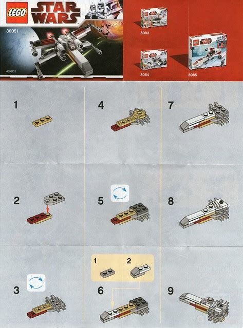 Lego mini X-Wing (30051): instructions, page 1 | Flickr - Photo Sharing!