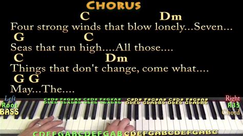 Four Strong Winds (Neil Young) Piano Cover Lesson with Chords/Lyrics - Arpeggios - YouTube