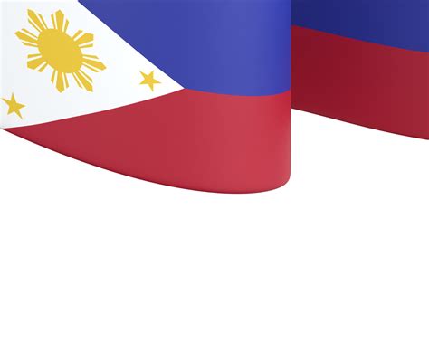 Philippines flag design national independence day banner element transparent background png ...