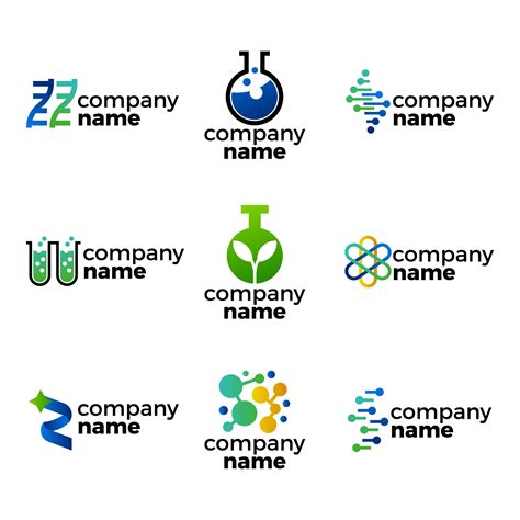 Science Company Logo Set 4644326 Vector Art at Vecteezy