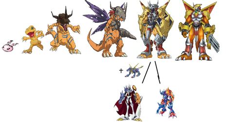 Agumon's Evolutions Chart for Digimon NC by Dawn-Fighter1995 on DeviantArt