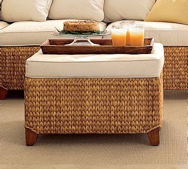 Seagrass Sectional Ottoman, Honey - Traditional - Footstools And Ottomans - by Pottery Barn