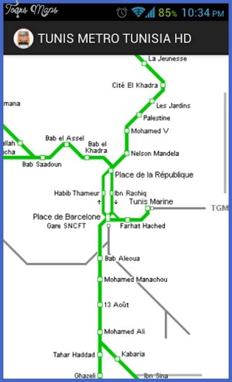 Tunisia Metro Map - ToursMaps.com