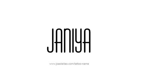 Janiya Name Tattoo Designs